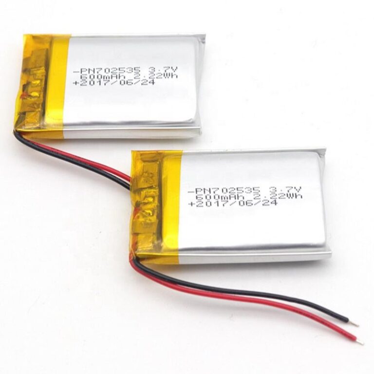 602535 702535 3.7v 600mah 2.22wh Lithium Polymer Battery – Lithium ...